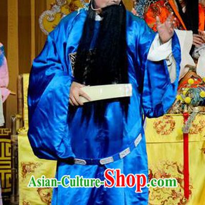 Jin Dian Shen La Chinese Sichuan Opera Prime Minister Wang Yun Apparels Costumes and Headpieces Peking Opera Elderly Male Garment Official Clothing