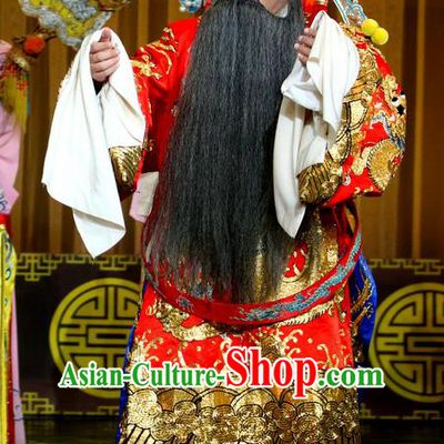 Jin Dian Shen La Chinese Sichuan Opera Minister Apparels Costumes and Headpieces Peking Opera Laosheng Garment Elderly Male Official Clothing