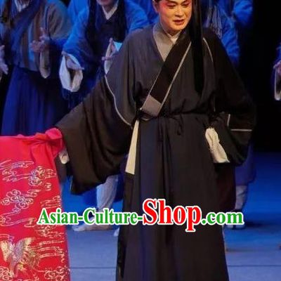 Li Yaxian Chinese Sichuan Opera Poor Scholar Apparels Costumes and Headpieces Peking Opera Xiaosheng Garment Niche Zheng Yuanhe Clothing