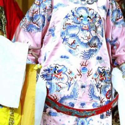 Jin Dian Shen La Chinese Sichuan Opera Young Male Apparels Costumes and Headpieces Peking Opera Official Garment Python Embroidered Robe Clothing