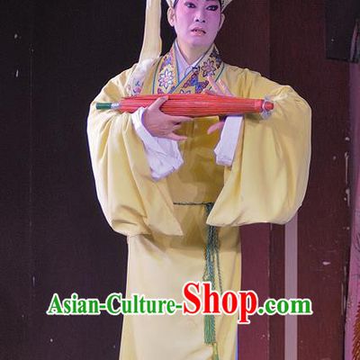 Chinese Sichuan Opera Xiaosheng Apparels Costumes and Headpieces Peking Opera Scholar Kui Rong Garment Young Male Clothing
