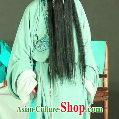 Ma Qian Po Shui Chinese Sichuan Opera Elderly Male Apparels Costumes and Headpieces Peking Opera Laosheng Zhu Maichen Garment Clothing