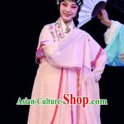 Chinese Sichuan Opera Actress Ji Cuiying Garment Costumes and Hair Accessories Jiang Xiao Lou Traditional Peking Opera Actress Dress Young Female Apparels