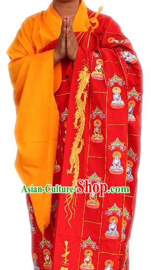 Chinese Traditional Monk Red Cassock Buddhist Bonze Costume Meditation Garment for Men Chinese Traditional Monk Red Cassock Buddhist Bonze Costume Meditation Garment for Men
