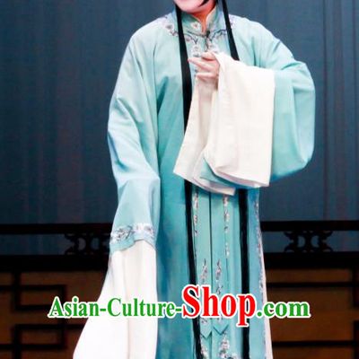 Chinese Ping Opera Hua Tan Apparels Costumes and Headpieces Shao Gu Ji Traditional Pingju Opera Actress Green Dress Garment