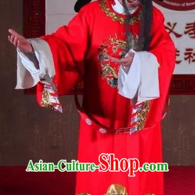 Zhuo Wenjun Chinese Sichuan Opera Official Apparels Costumes and Headpieces Peking Opera Minister Zhuo Wangsun Garment Laosheng Clothing