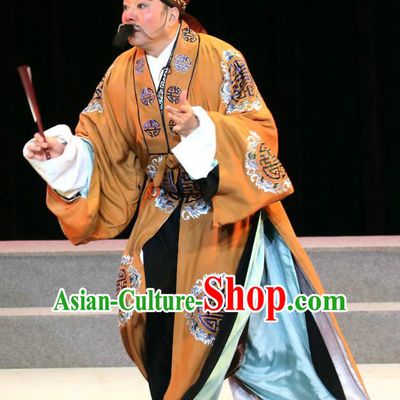 Zhuo Wenjun Chinese Sichuan Opera Minister Zhuo Wangsun Apparels Costumes and Headpieces Peking Opera Official Garment Laosheng Clothing