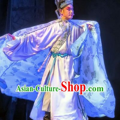 Bao En Ji Chinese Sichuan Opera Xiaosheng Apparels Costumes and Headpieces Peking Opera Young Man Feng Ji Garment Scholar Clothing