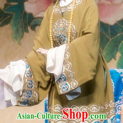 Chinese Sichuan Opera Dame Garment Costumes and Hair Accessories Kao Hong Traditional Peking Opera Elderly Female Dress Pantaloon Apparels