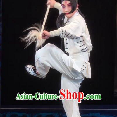 Shuang Ba Lang Chinese Sichuan Opera Young Man Apparels Costumes and Headpieces Peking Opera Martial Male Garment Wusheng Clothing
