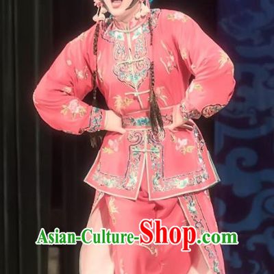 Chinese Sichuan Opera Village Girl Garment Zhuo Wenjun Costumes and Hair Accessories Shuang Ba Lang Traditional Peking Opera Hua Tan Dress Diva Du Yue E Apparels