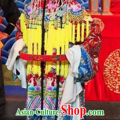 Chinese Sichuan Opera Imperial Consort Pan Garment Costumes and Hair Accessories Shuang Tian Guan Traditional Peking Opera Young Beauty Dress Hua Tan Apparels