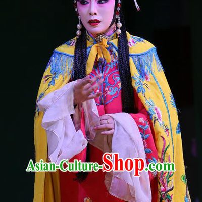 Chinese Sichuan Opera Actress Garment Costumes and Hair Accessories The Lotus Lantern Traditional Peking Opera Hua Tan Dress Goddess Apparels