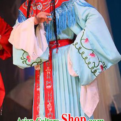 Chinese Sichuan Opera Goddess Garment Costumes and Hair Accessories The Lotus Lantern Traditional Peking Opera Hua Tan Dress Actress Apparels