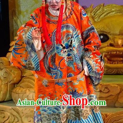 Qing Yun Palace Chinese Sichuan Opera Court Servant Apparels Costumes and Headpieces Peking Opera Eunuch Diao Dou Garment Clothing