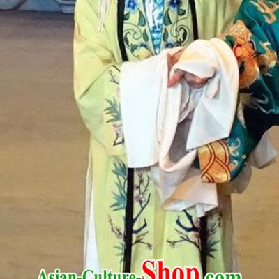 Chinese Sichuan Opera Empress Garment Costumes and Hair Accessories Qing Yun Palace Traditional Peking Opera Queen Yellow Dress Apparels