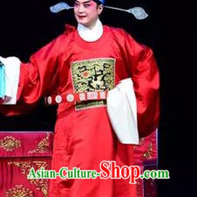 Yu He Qiao Chinese Sichuan Opera Number One Scholar Apparels Costumes and Headpieces Peking Opera Young Male Garment Xiaosheng Xuan Dengao Clothing