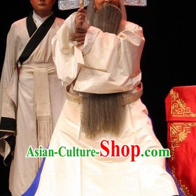 Yu He Qiao Chinese Sichuan Opera Official Pei Ruiqing Apparels Costumes and Headpieces Peking Opera Laosheng Garment Elderly Male Clothing