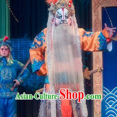 Da Hong Tai Chinese Sichuan Opera Martial Male Apparels Costumes and Headpieces Peking Opera Wusheng Garment Bandit Xiao Fang Clothing