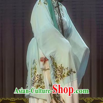 Chinese Sichuan Opera Distress Maiden Garment Costumes and Hair Accessories Da Hong Tai Traditional Peking Opera Young Female Dress Actress Geng Niang Apparels