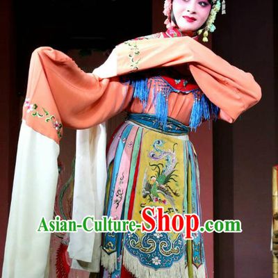 Chinese Sichuan Opera Consort Yang Garment Costumes and Hair Accessories The Palace of Eternal Youth Love Traditional Peking Opera Hua Tan Dress Actress Apparels
