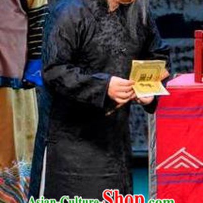 Scholar of Ba Shan Chinese Sichuan Opera Sun Dengke Apparels Costumes and Headpieces Peking Opera Elderly Male Garment Laosheng Clothing