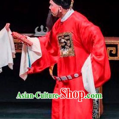 Qin Xianglian Chinese Sichuan Opera Minister Apparels Costumes and Headpieces Peking Opera Official Chen Shimei Garment Clothing
