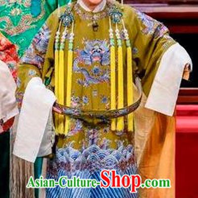 Chinese Sichuan Opera Dowager Countess Garment Costumes and Hair Accessories Traditional Peking Opera Elderly Female Dress Noble Dame Apparels