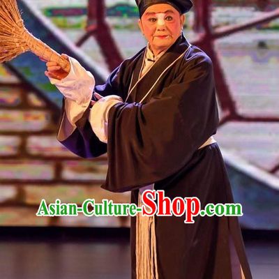 He Zhu Pei Chinese Sichuan Opera Servant Zhao Wang Apparels Costumes and Headpieces Peking Opera Clown Garment Clothing