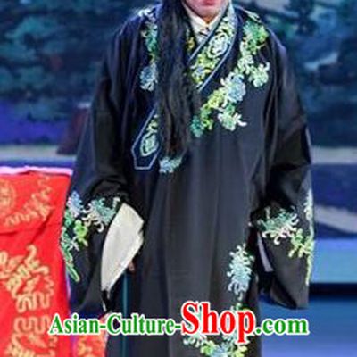 He Zhu Pei Chinese Sichuan Opera Poor Scholar Zhao Peng Apparels Costumes and Headpieces Peking Opera Niche Garment Xiaosheng Clothing