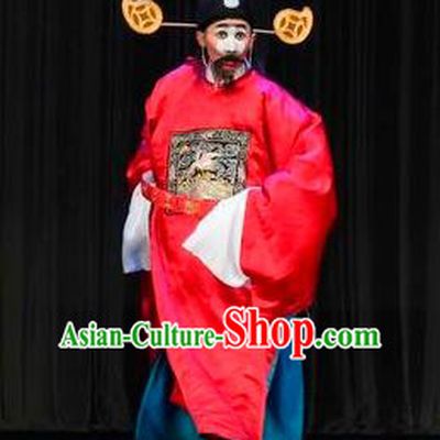 Chinese Sichuan Opera Magistrate Hu Jin Apparels Costumes and Headpieces Peking Opera Official Garment Clothing