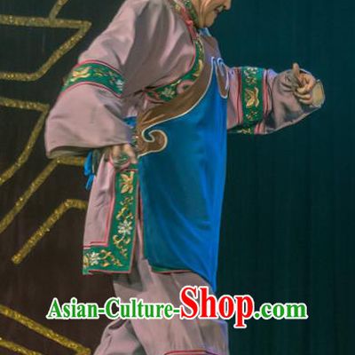 Chinese Sichuan Opera Old Woman Garment Costumes and Hair Accessories Traditional Peking Opera Laodan Dress Elderly Female Apparels