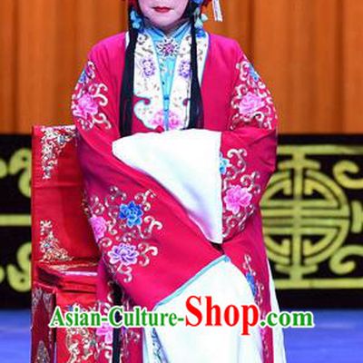 Chinese Beijing Opera Young Mistress Apparels Costumes and Headpieces Traditional Peking Opera Yu Bei Pavilion Diva Meng Yuehua Dress Garment
