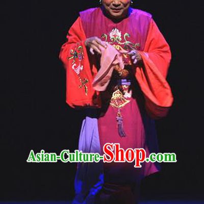 Chinese Beijing Opera Elderly Woman Apparels Costumes and Headpieces Traditional Peking Opera Love Bell Tower Old Dan Dress Garment