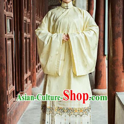 Chinese Ming Dynasty Noble Princess Historical Costumes Ancient Blouse and Skirt Traditional Patrician Female Hanfu Dress Apparels
