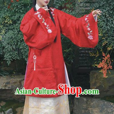 Chinese Ming Dynasty Noble Lady Apparels Traditional Hanfu Dress Ancient Women Historical Costumes Blouse and Skirt Complete Set