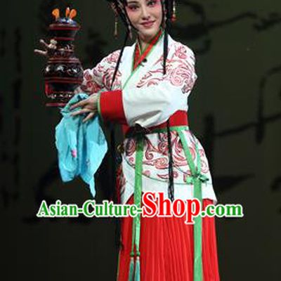 Chinese Beijing Opera Young Lady Apparels Costumes and Headpieces Xin Zhui Traditional Peking Opera Han Dynasty Female Dress Garment