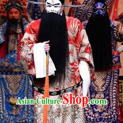 Changban Po Hanjin Kou Chinese Peking Opera Treacherous Official Cao Cao Garment Costumes and Headwear Beijing Opera Laosheng Apparels Clothing