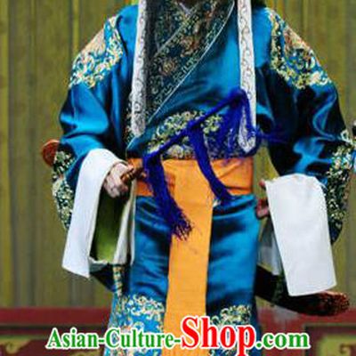 Changban Po Hanjin Kou Chinese Peking Opera Laosheng Liu Bei Garment Costumes and Headwear Beijing Opera Majesty Apparels Elderly Male Clothing