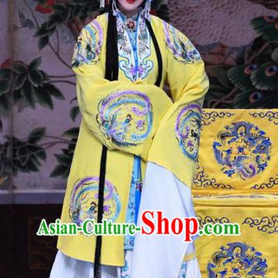 Chinese Beijing Opera Actress Li Yanfei Apparels Costumes and Headdress Da Bao Guo Er Jin Gong Traditional Peking Opera Noble Consort Dress Garment