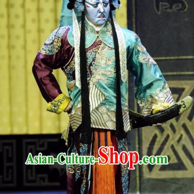 Sacrifice Zhao Shi Gu Er Chinese Peking Opera Bodyguard Garment Costumes and Headwear Beijing Opera Martial Male Apparels Clothing