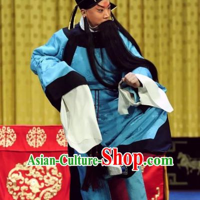 Sacrifice Zhao Shi Gu Er Chinese Peking Opera Retainer Cheng Ying Garment Costumes and Headwear Beijing Opera Apparels Elderly Male Clothing