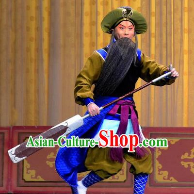Revenge of the Fisherman Chinese Peking Opera Laosheng Garment Costumes and Headwear Beijing Opera Elderly Male Xiao En Apparels Clothing