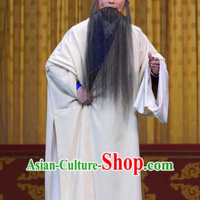 Revenge of the Fisherman Chinese Peking Opera Laosheng Garment Costumes and Headwear Beijing Opera Apparels Elderly Male Clothing