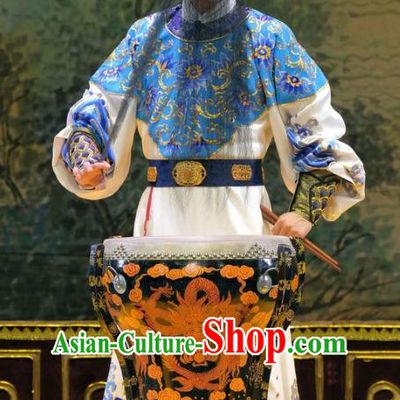 Tai Zhen Wai Zhuan Chinese Peking Opera Li Longji Garment Costumes and Headwear Beijing Opera Emperor Xuanzong Apparels Elderly Male Clothing