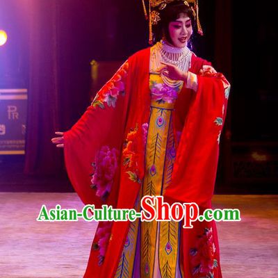 Chinese Beijing Opera Consort Yang Apparels Costumes and Headpieces Mei Lan Ni Chang Traditional Peking Opera Hua Tan Dress Court Lady Garment