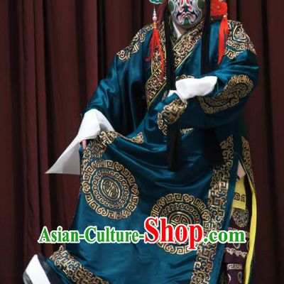 Yan Yang Tower Chinese Peking Opera Hero Garment Costumes and Headwear Beijing Opera Swordsman Xu Shiying Apparels Clothing
