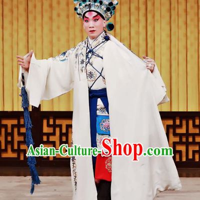 Yan Yang Tower Chinese Peking Opera Takefu Garment Costumes and Headwear Beijing Opera Apparels Martial Male Soldier Clothing