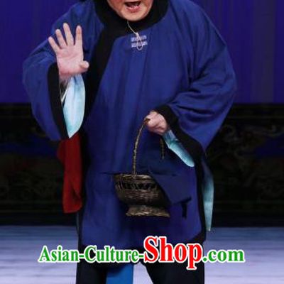 Chinese Beijing Opera Old Woman Apparels Costumes and Headdress The Unicorn Purse Traditional Peking Opera Elderly Female Dress Garment