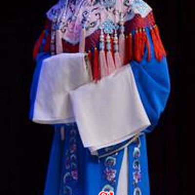 Chinese Beijing Opera Young Lady Apparels Costumes and Headdress Chu Palace Hen Traditional Peking Opera Xiaodan Dress Court Maid Garment